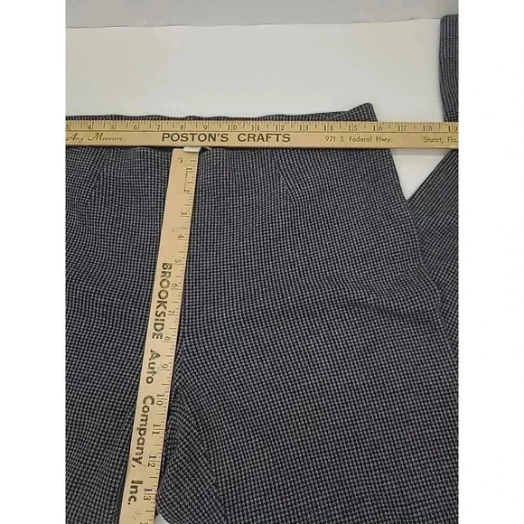 J. Jill Ponte Slim Leg Pants Women's Size Medium Houndstooth Grey Elastic Waist - Picture 3 of 7